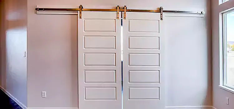Glass Barn Door with Installation Hardware Kit Crystal Beach
